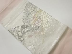 民家に光悦垣・秋草・草木模様織出し名古屋帯